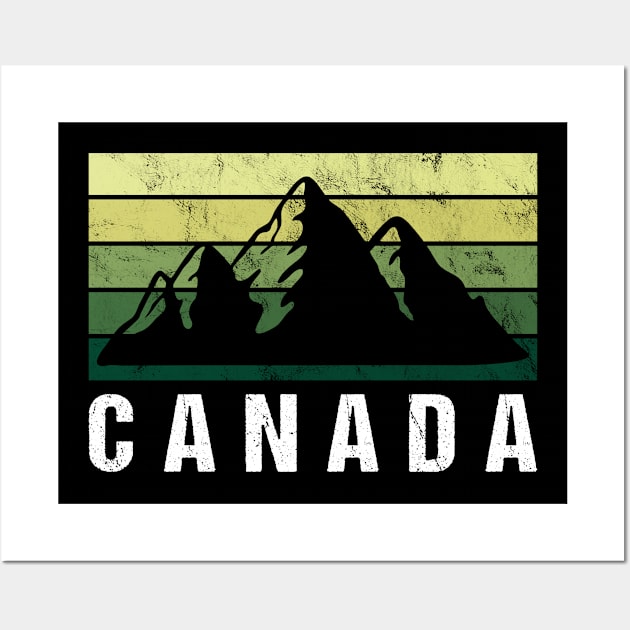 Canada Mountains Gift for Men Wall Art by JKFDesigns